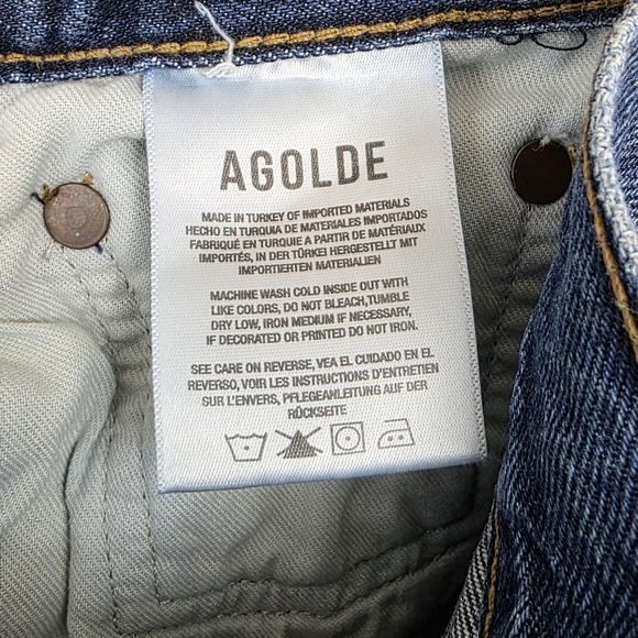 Agolde Ren In Control High Rise Wide Leg Denim Jeans A9191-1604 - Picture 12 of 15